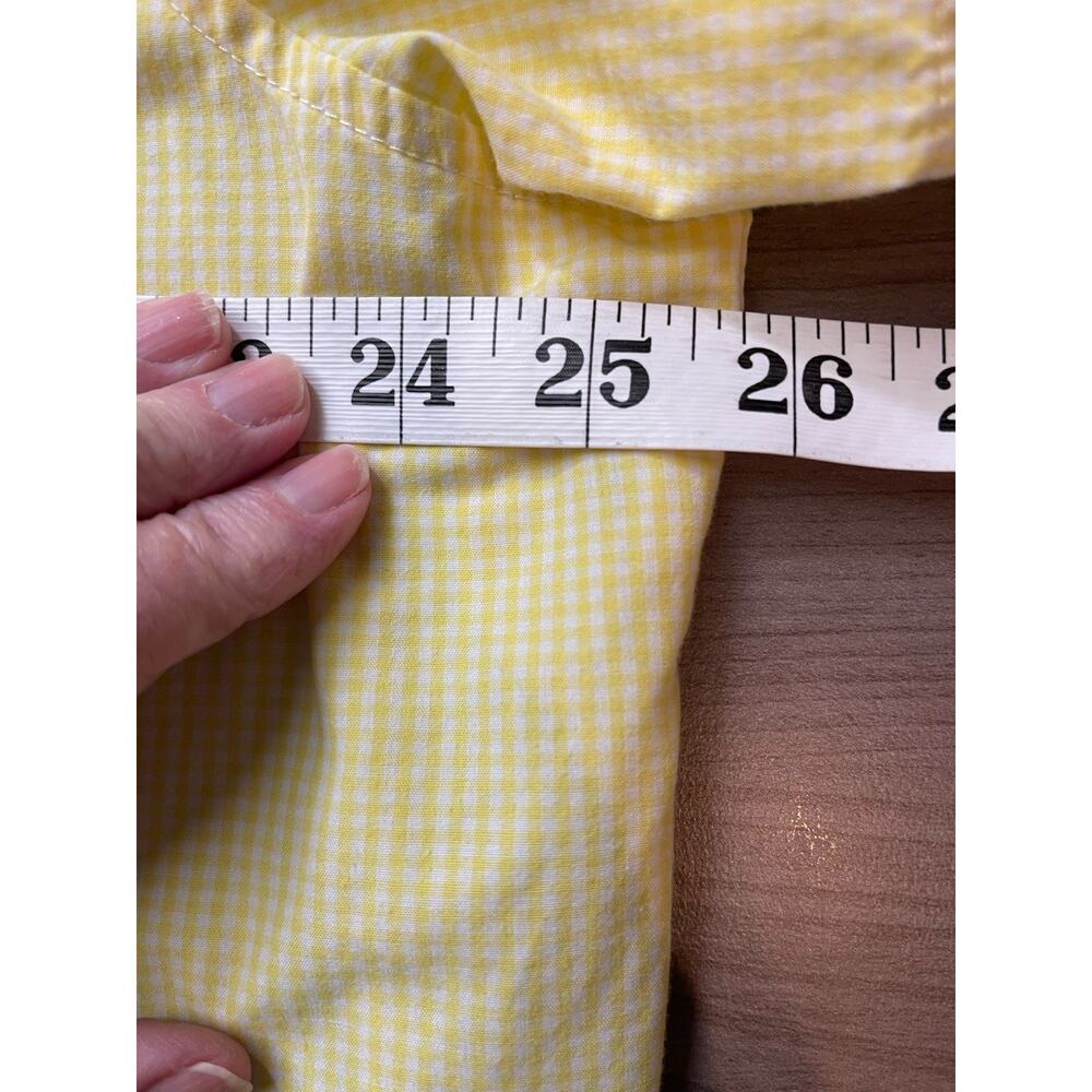 Drapers And Damons Plus 1X Women's Yellow & White Check Blouse-Sunflowers - Picture 6 of 9